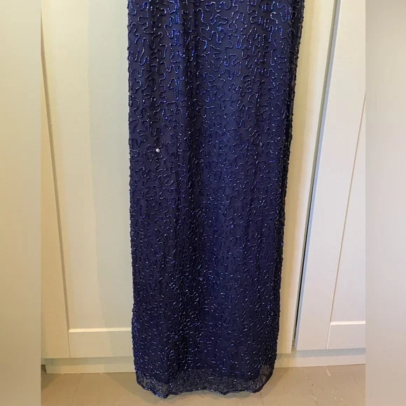 Scala navy blue beaded formal gown - Picture 16 of 16